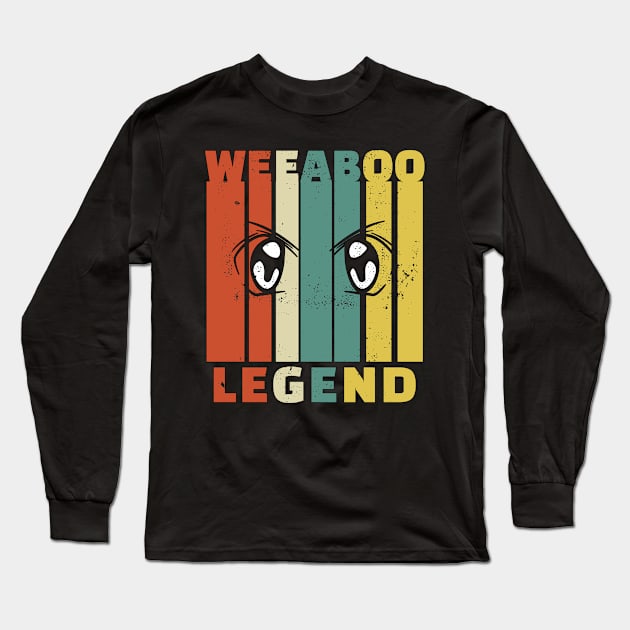 Weeaboo Legend Weeb Trash Stuff Vintage Anime Meme Long Sleeve T-Shirt by Alex21